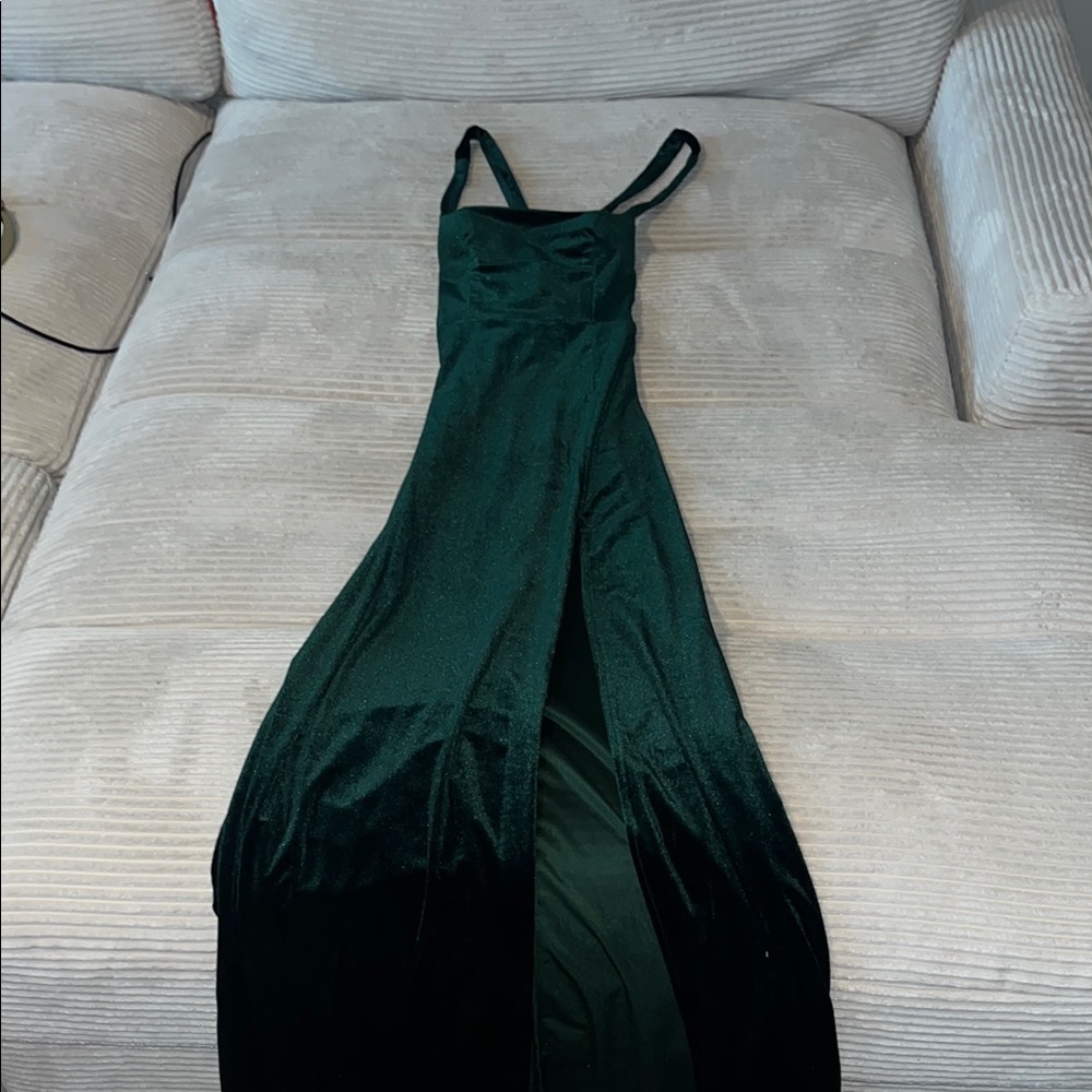 Windsor Green Spaghetti Strap Maxi Gown